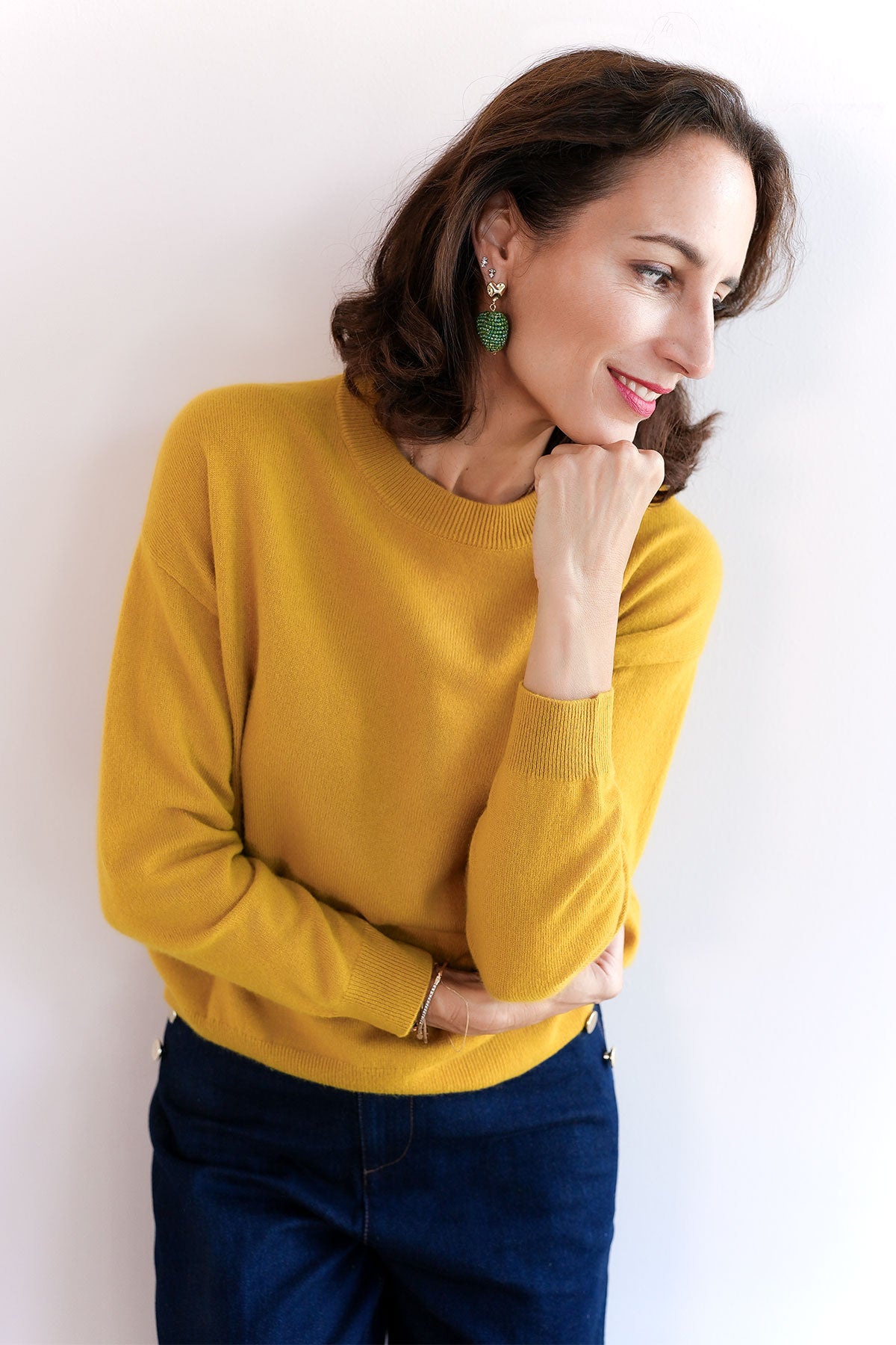 Cashmere Sweater in Mustard
