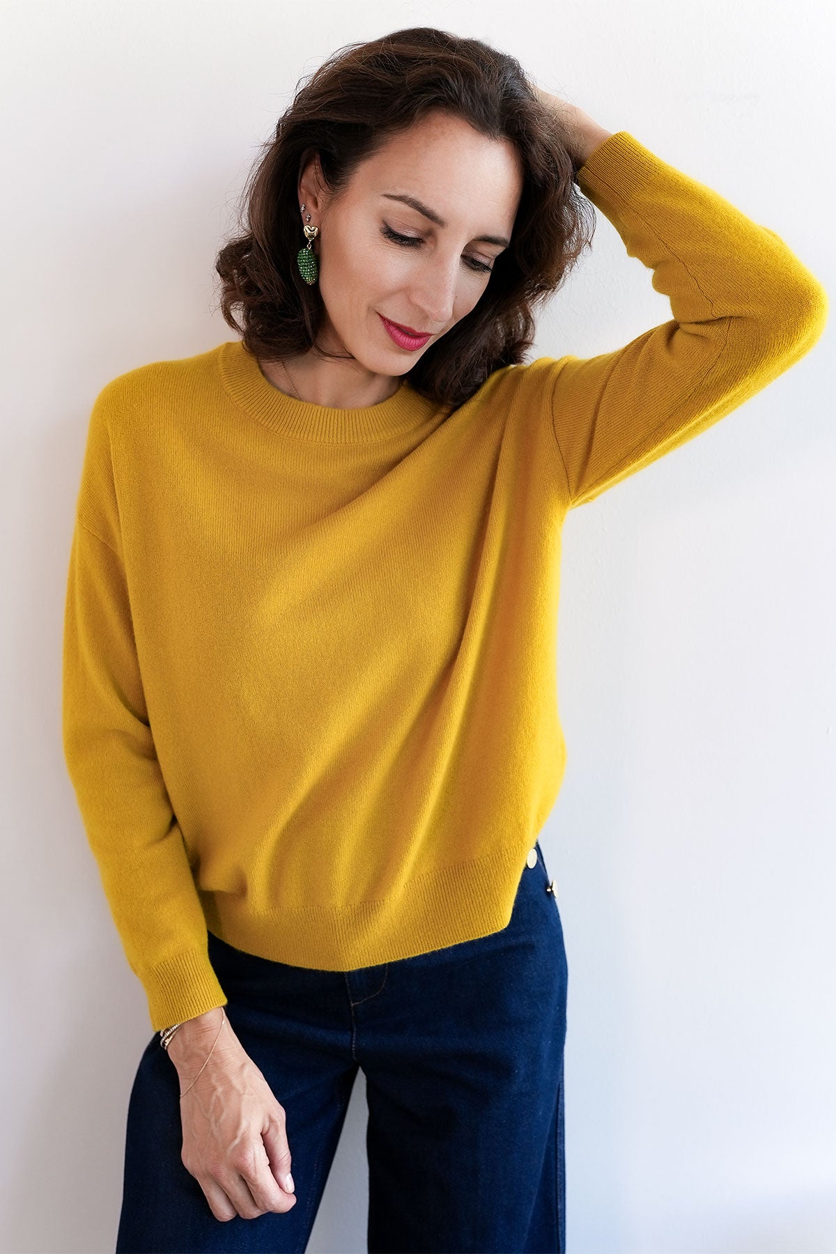 Cashmere Sweater in Mustard