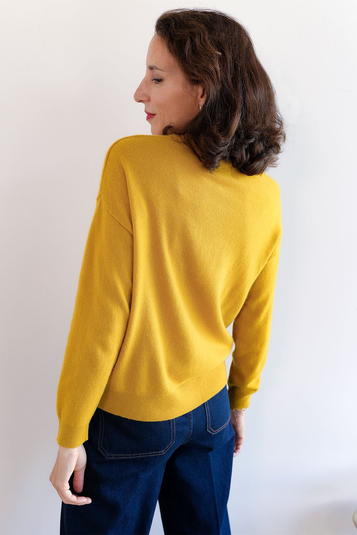 Cashmere Sweater in Mustard