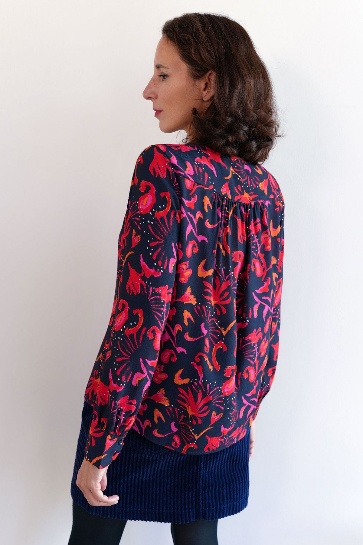 Florale Bluse aus Eco Viskose