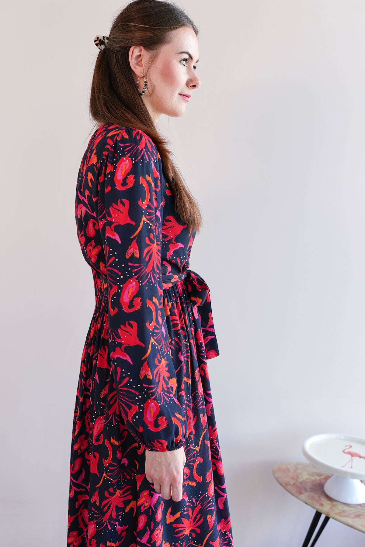 Maxi Wickelkleid mit Blumenprint