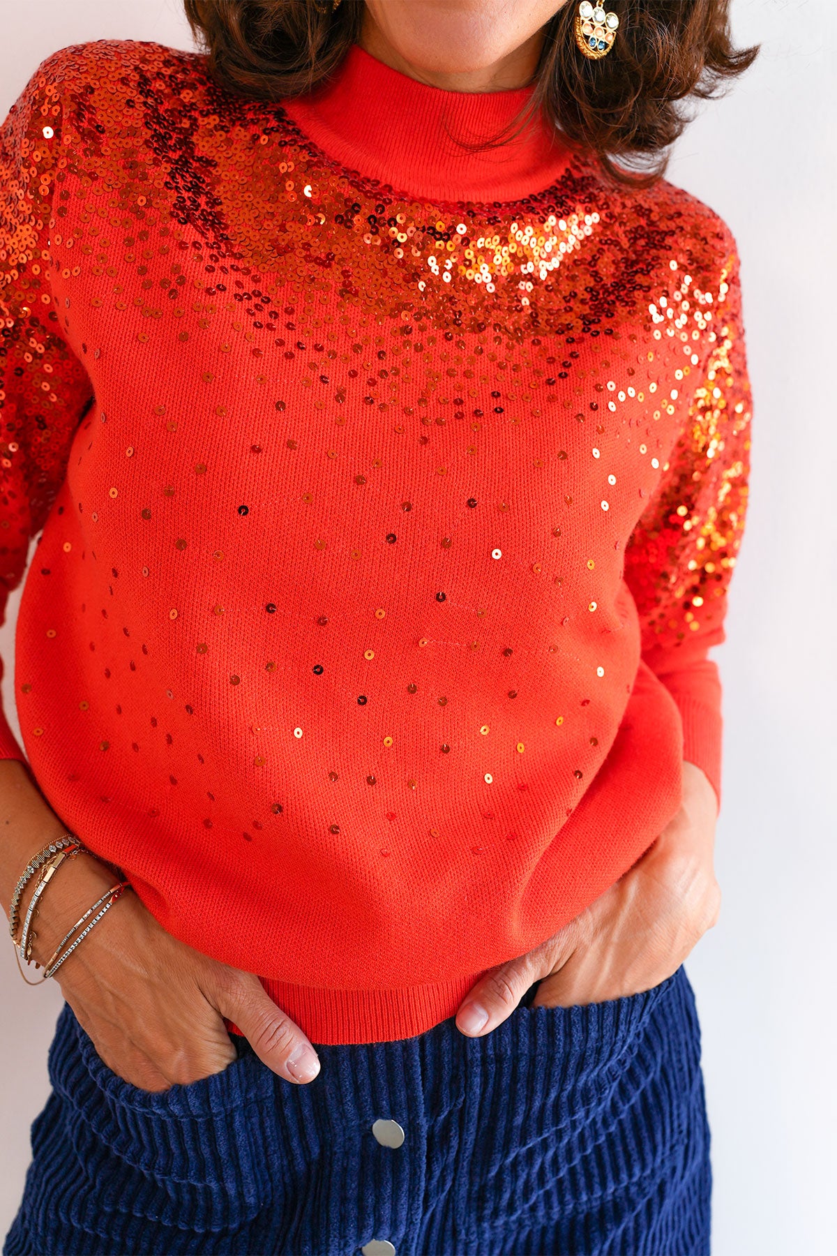 Pullover mit Pailletten