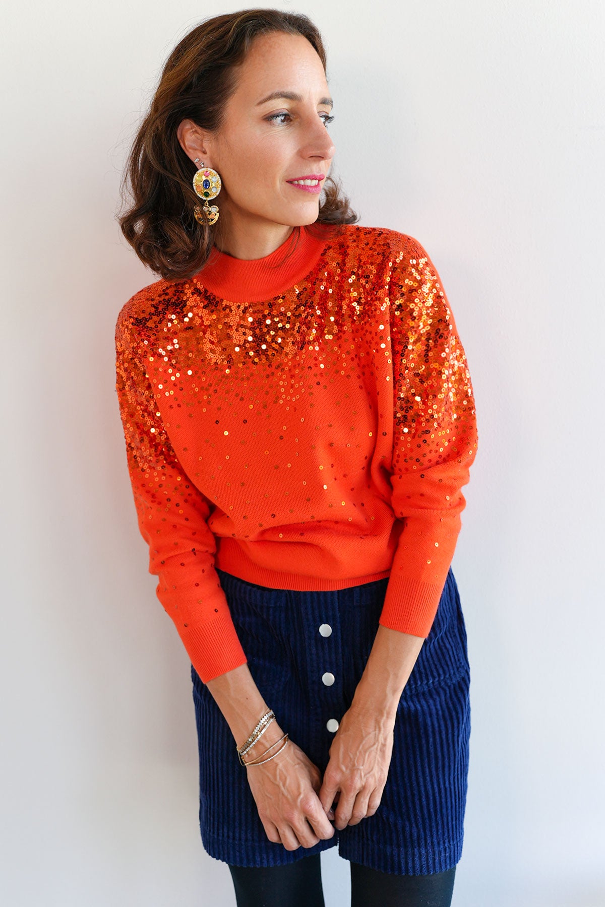 Pullover mit Pailletten