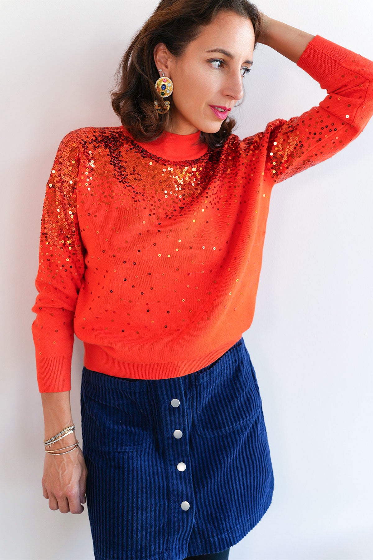 Pullover mit Pailletten