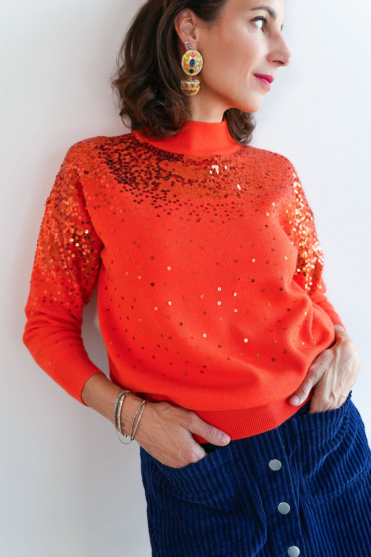 Pullover mit Pailletten