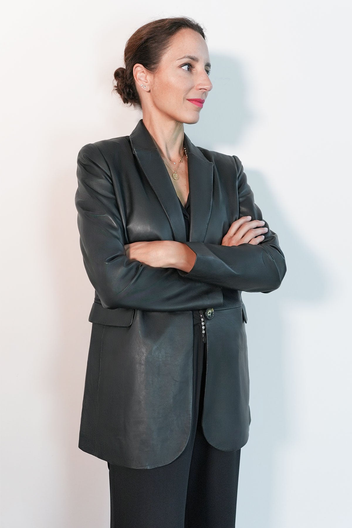 Oversized Blazer aus Lammleder