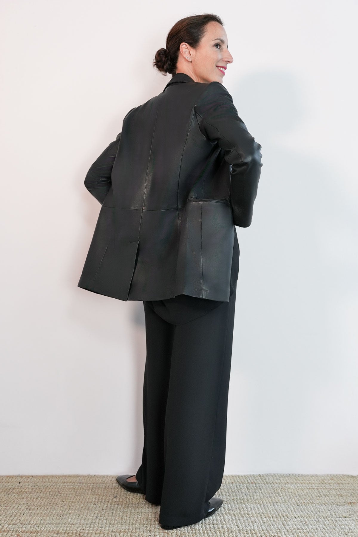 Oversized Blazer aus Lammleder