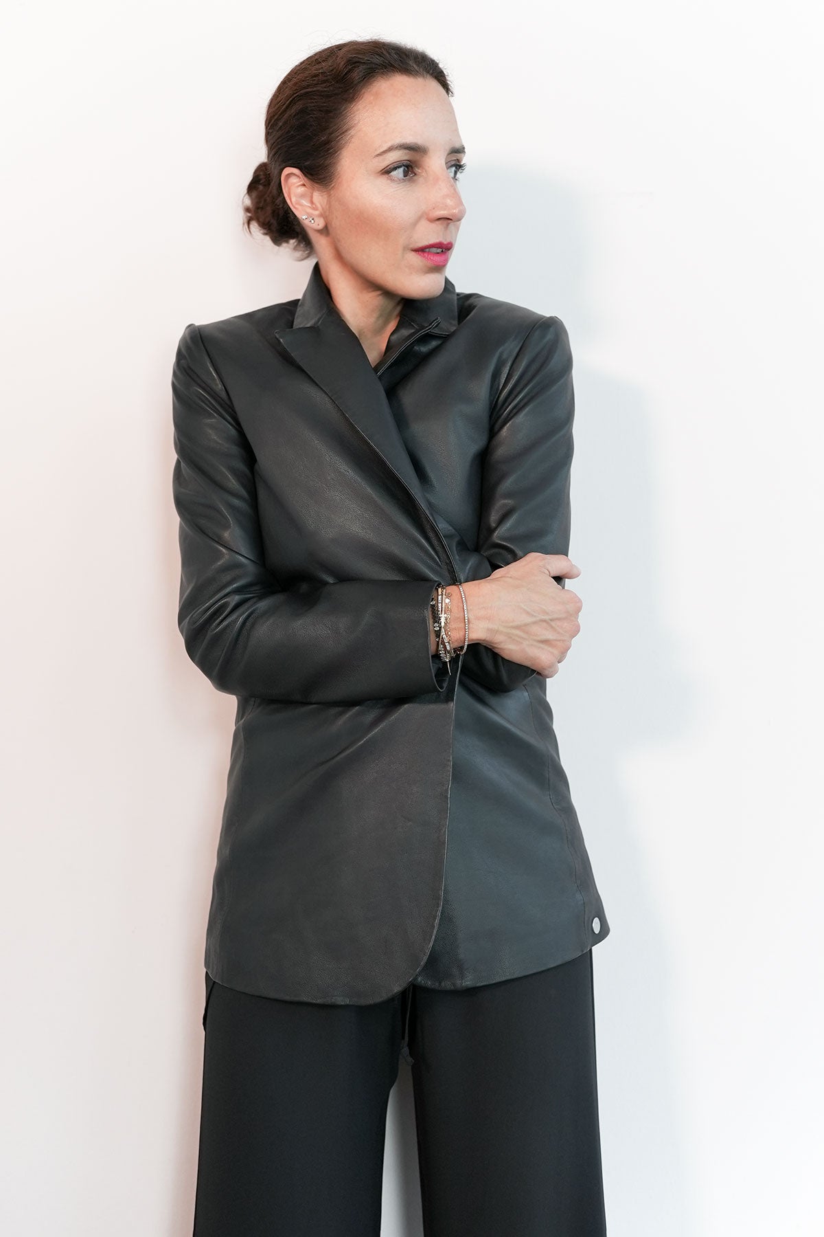 Oversized Blazer aus Lammleder