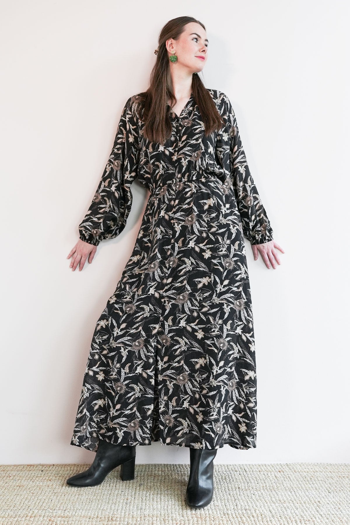 Maxikleid aus Viskosecrepe