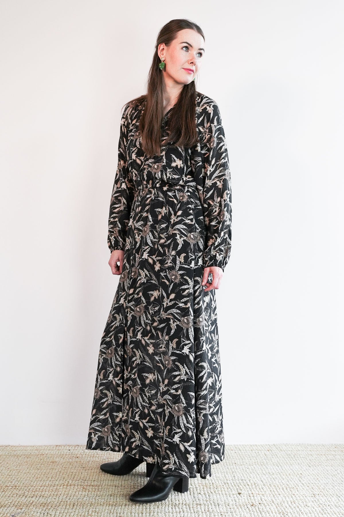 Maxikleid aus Viskosecrepe