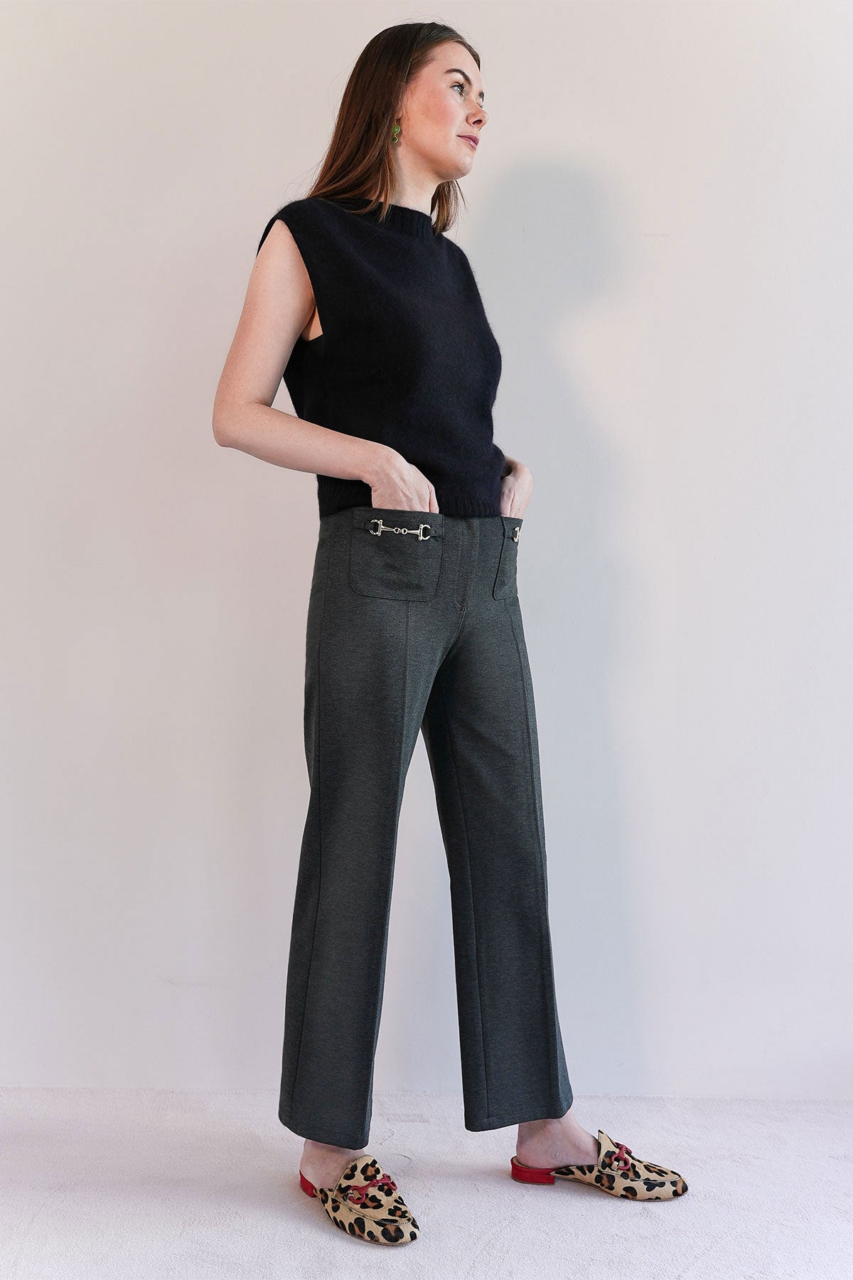 Hose aus Jersey mit Trensendetail