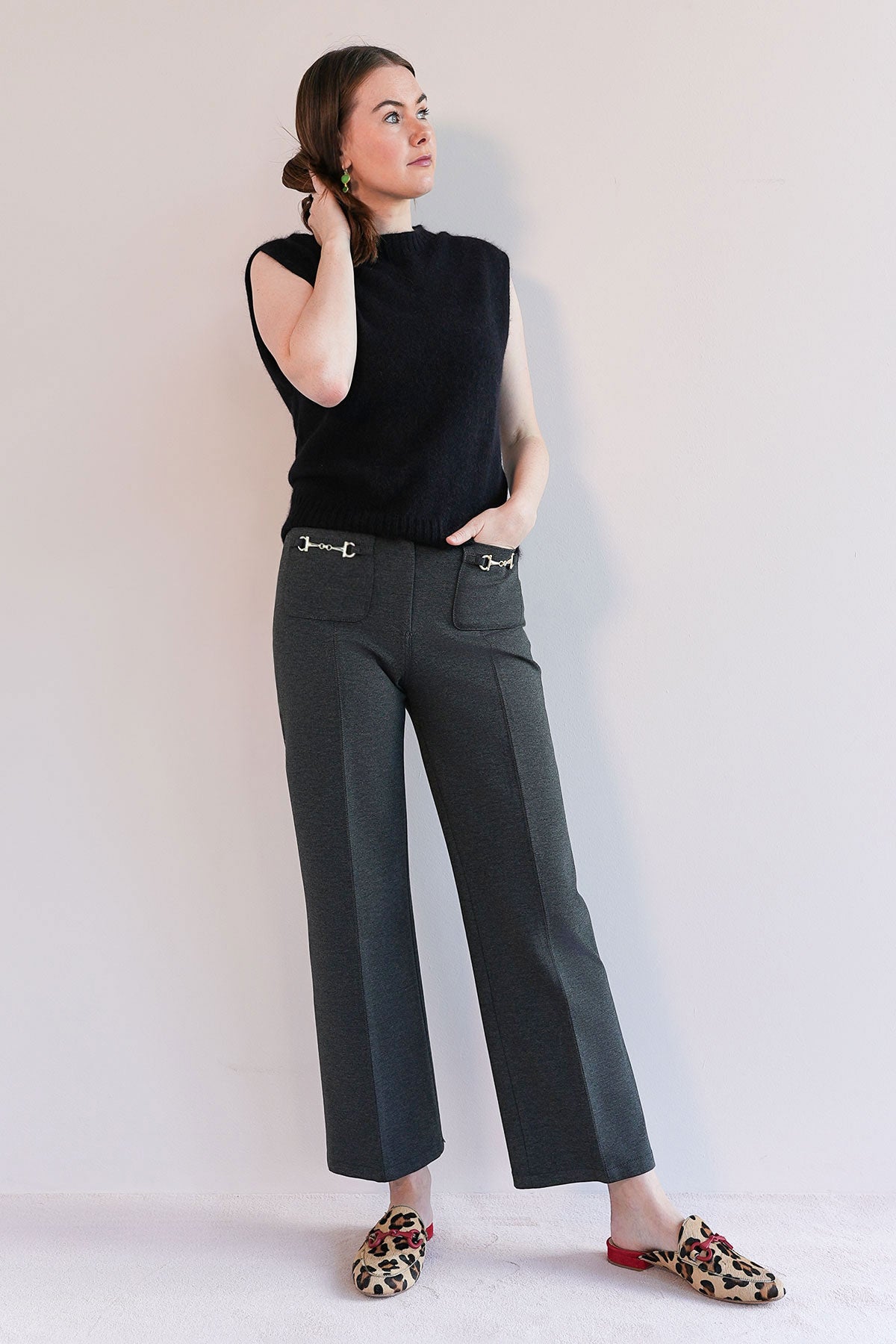 Hose aus Jersey mit Trensendetail