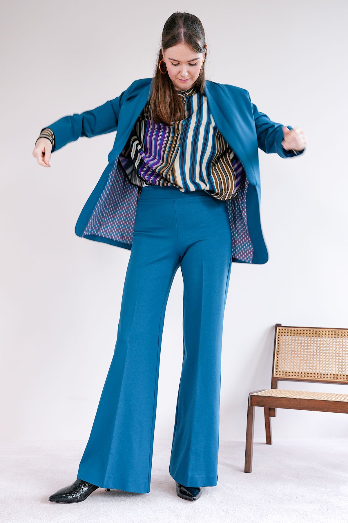 Blazer aus Stretchjersey