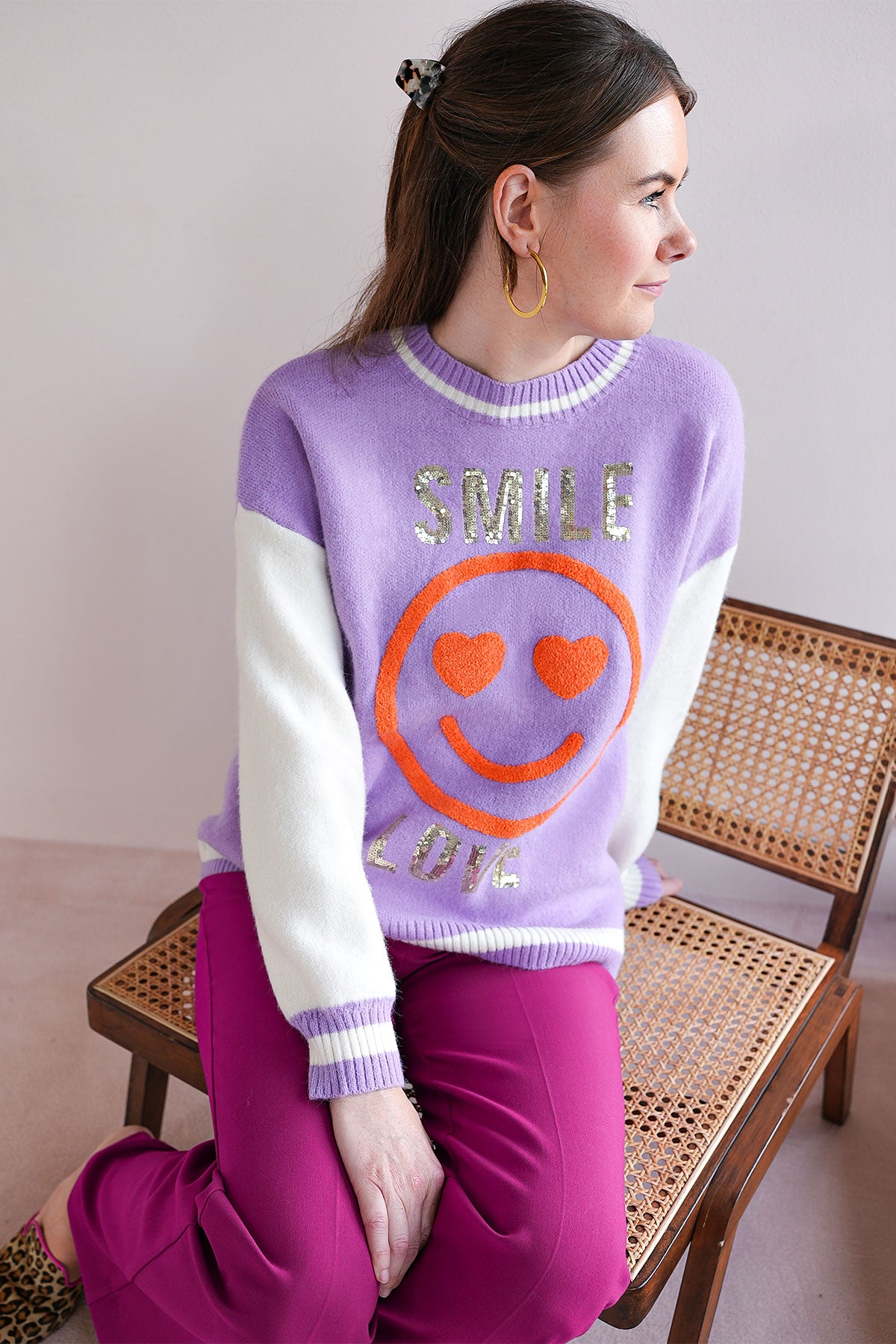 Kuschelpullover mit XL Smiley