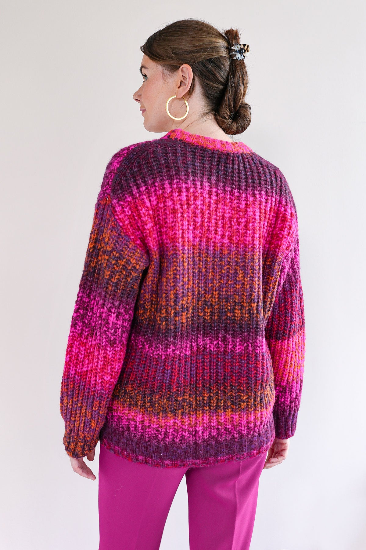 Ombré Pullover aus Wolle &amp; Alpaca