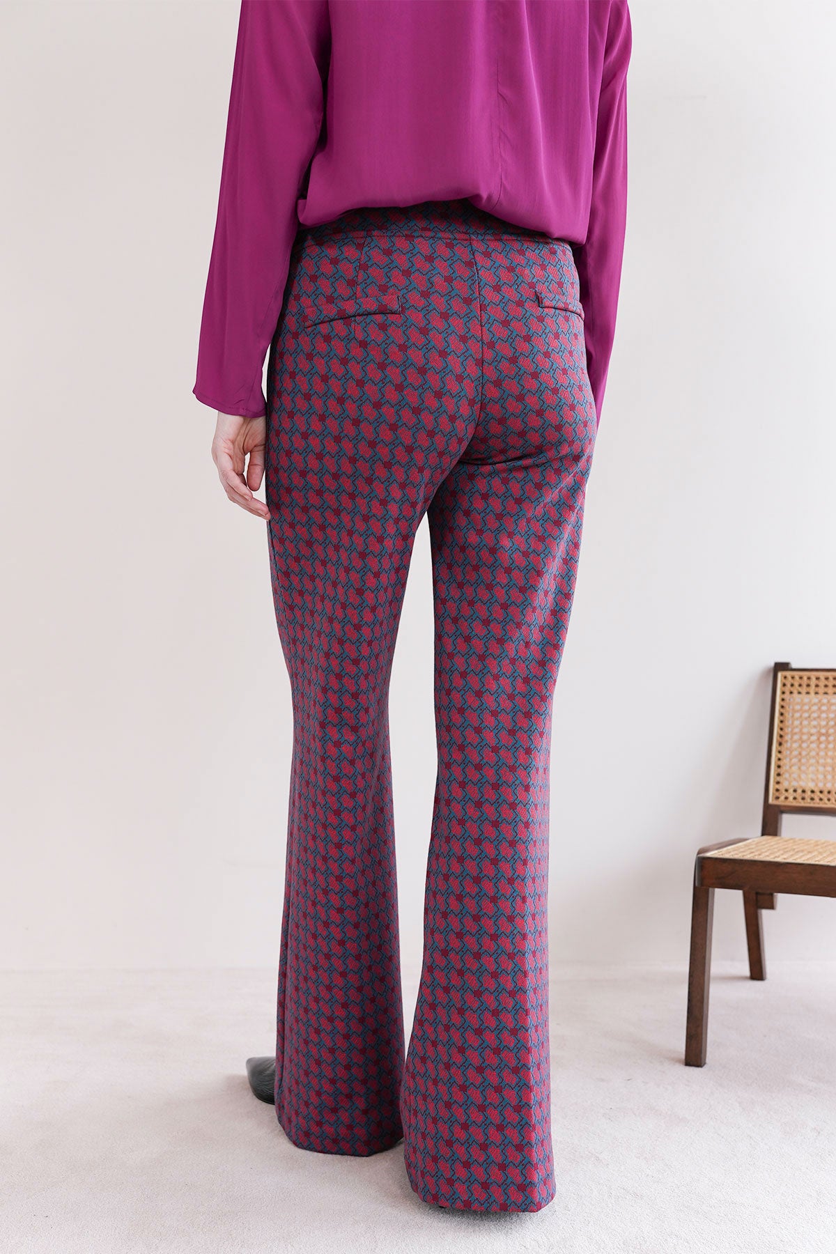 Schlaghose aus Jacquard Jersey