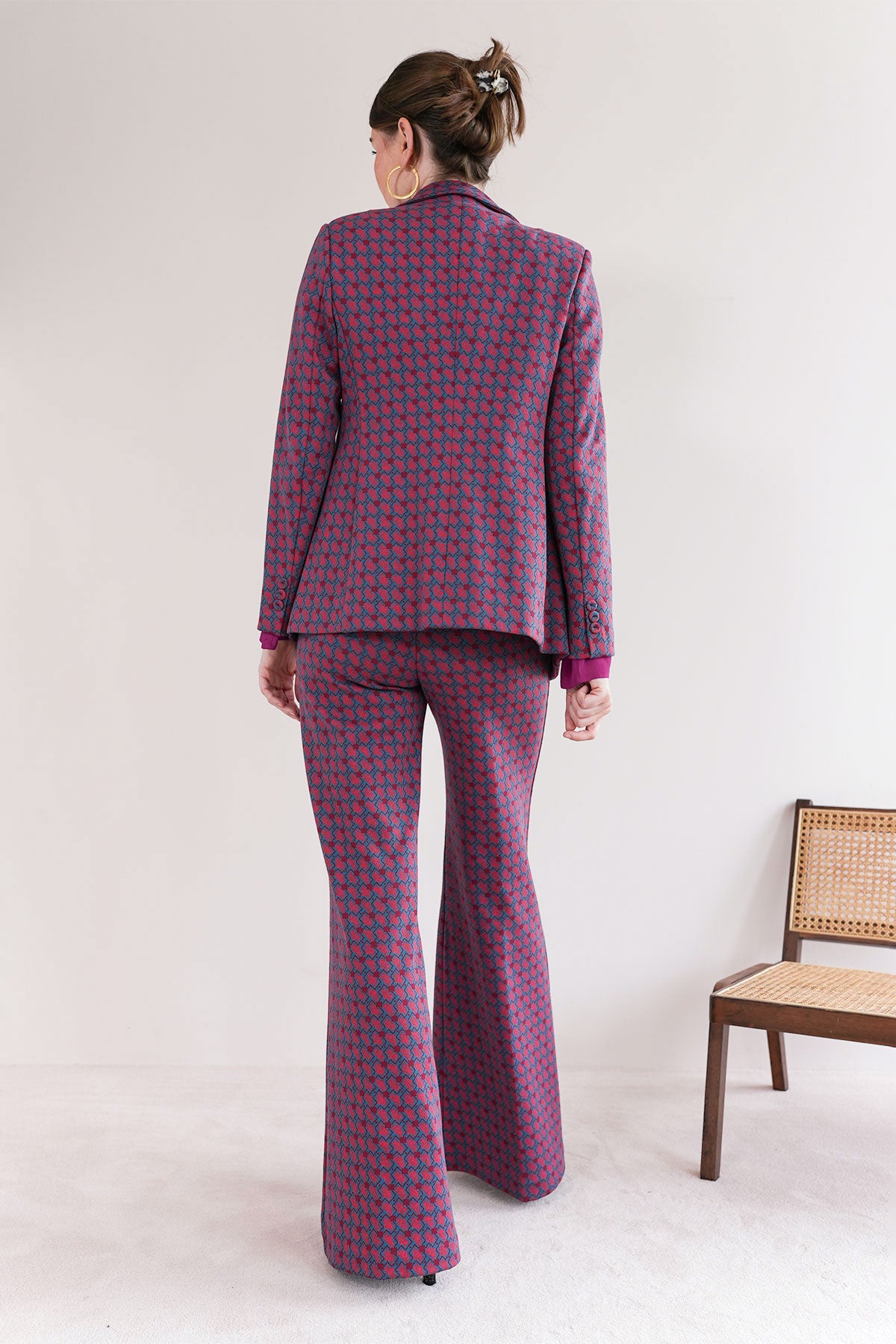 Schlaghose aus Jacquard Jersey