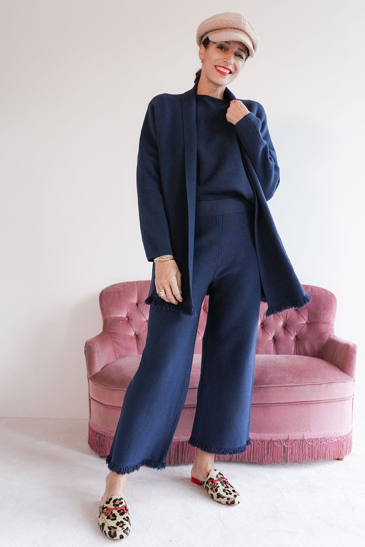 Lockere Strickjacke aus Viskose