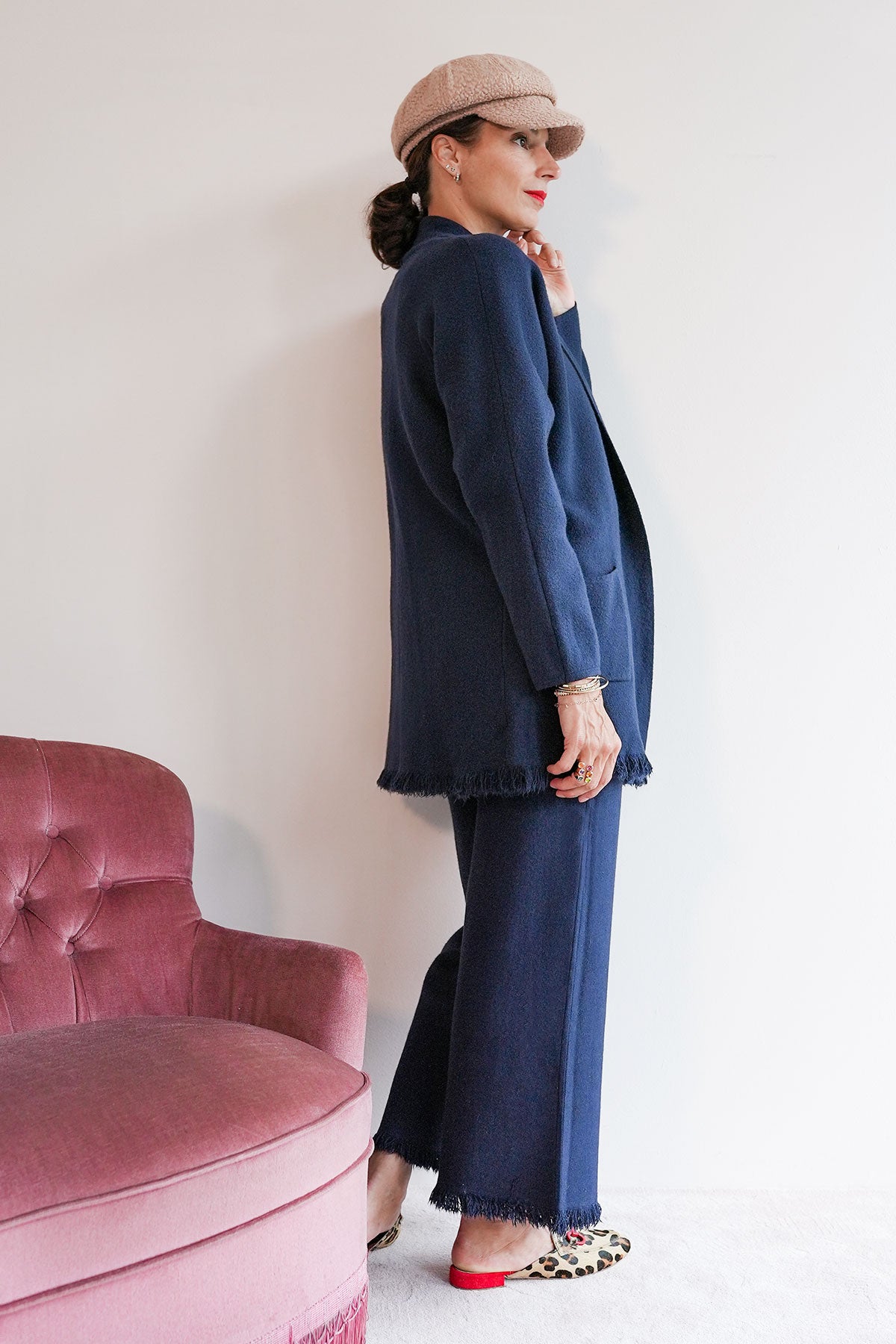Lockere Strickjacke aus Viskose