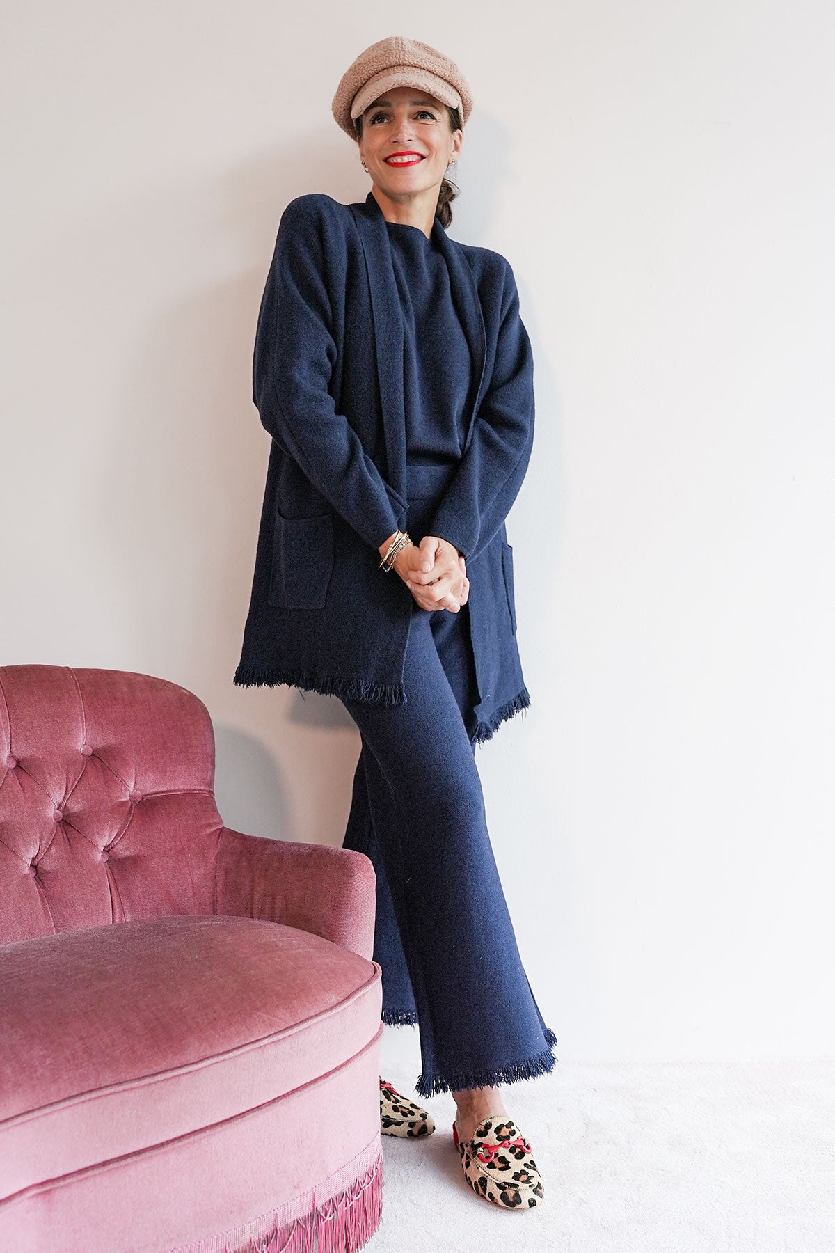 Lockere Strickjacke aus Viskose