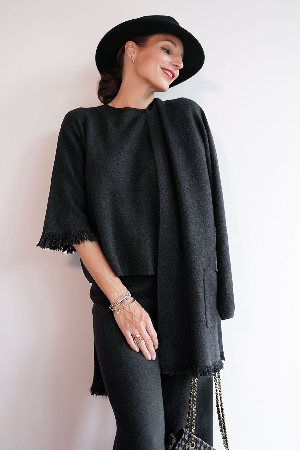 Lockere Strickjacke aus Viskose