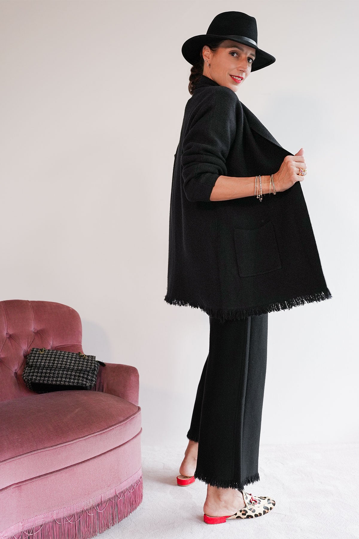 Lockere Strickjacke aus Viskose