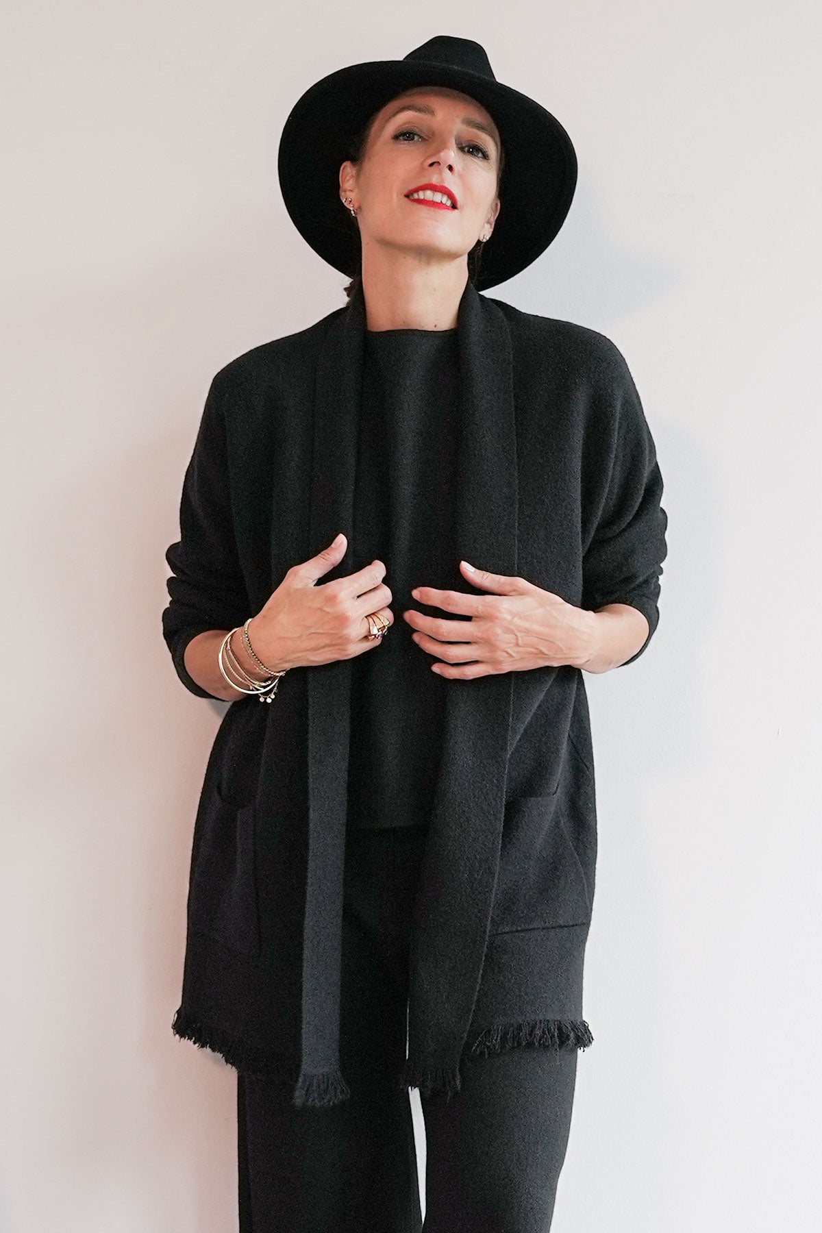 Lockere Strickjacke aus Viskose