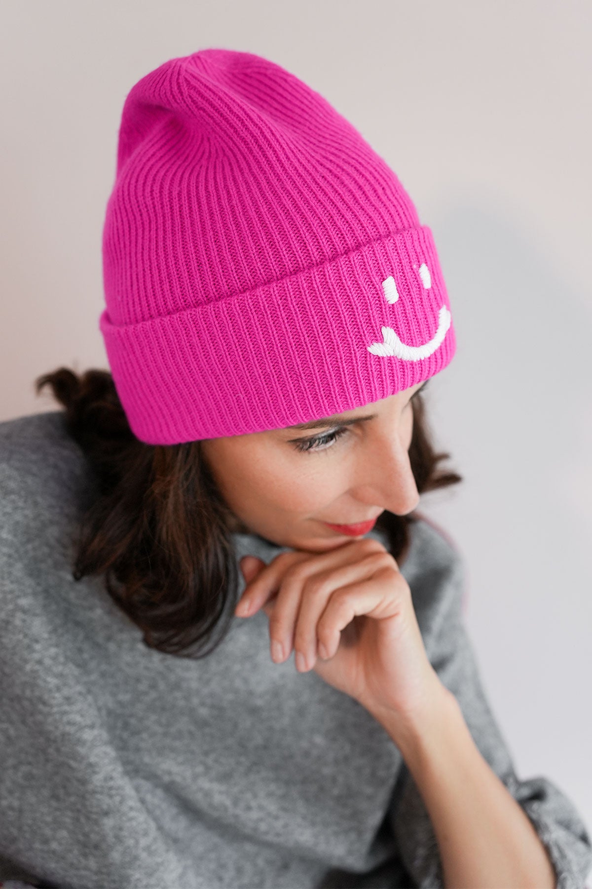 Smiley Mütze aus Cashmere