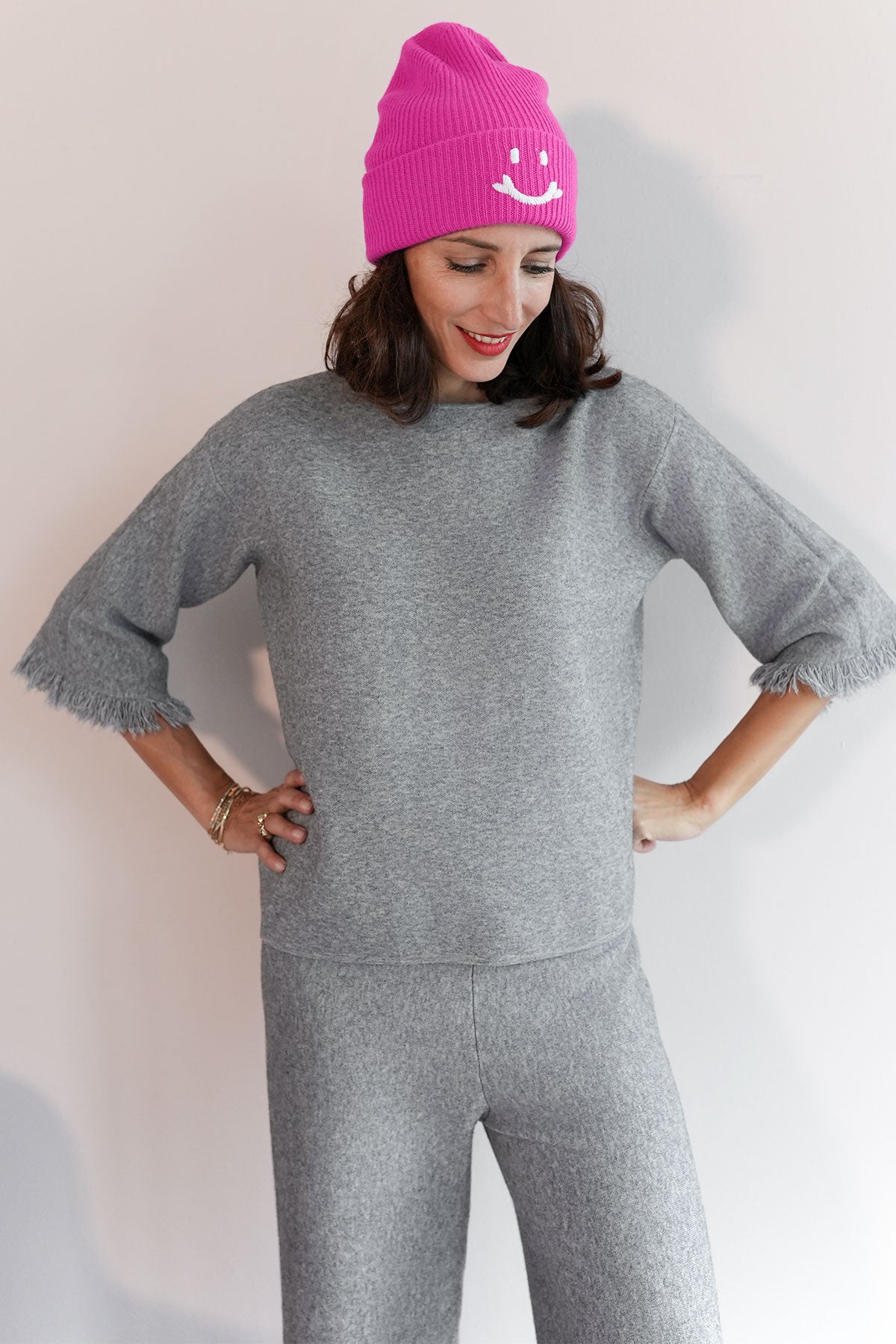 Pullover mit 3/4 Arm aus Viskose
