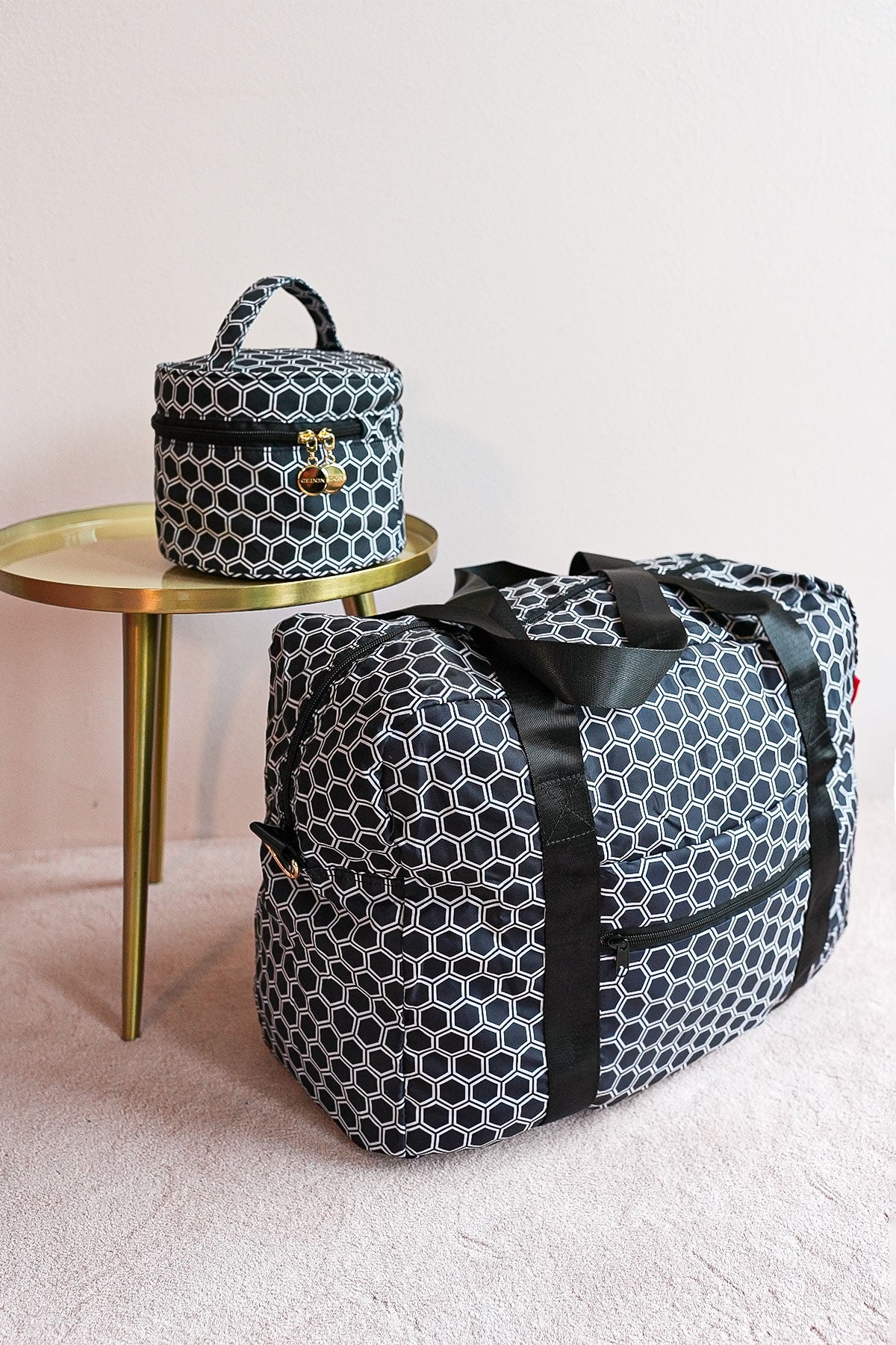 Runde Kosmetiktasche Hexagon