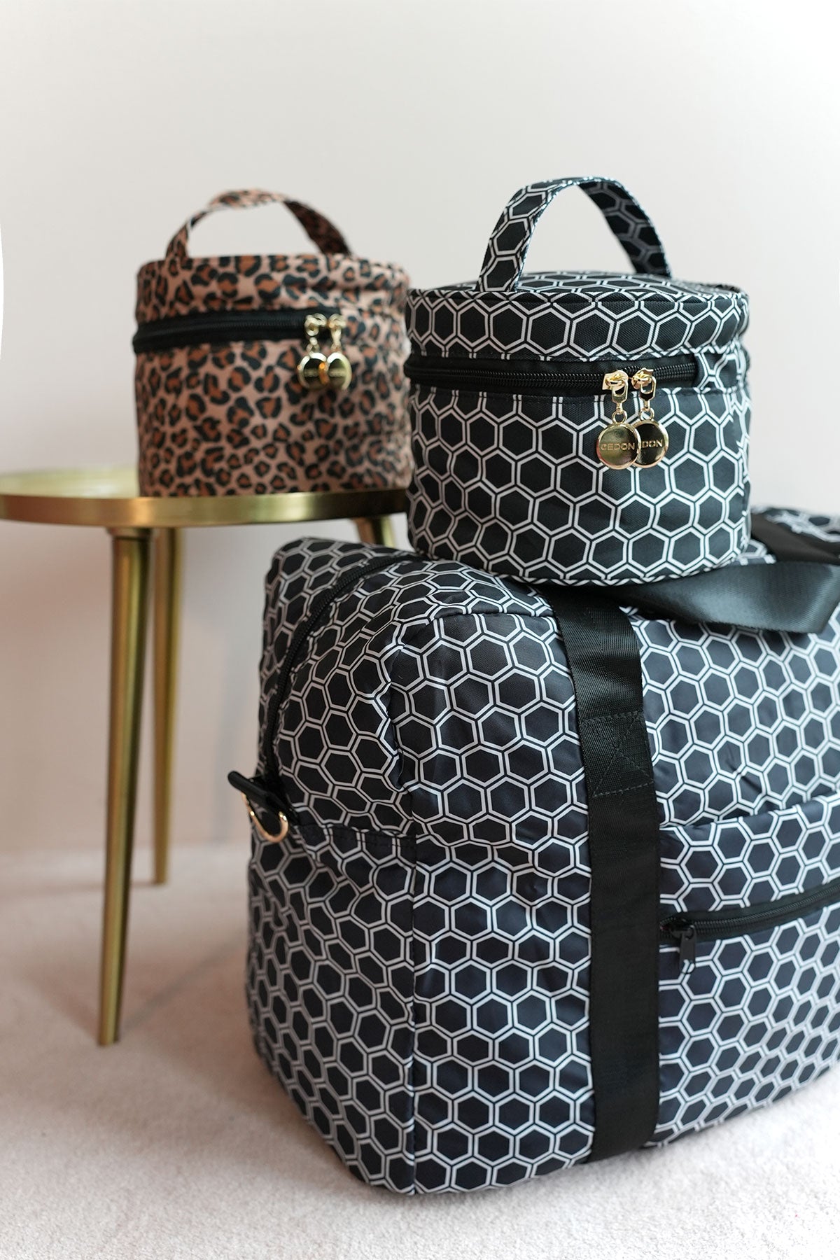 Kosmetiktasche rund Leo