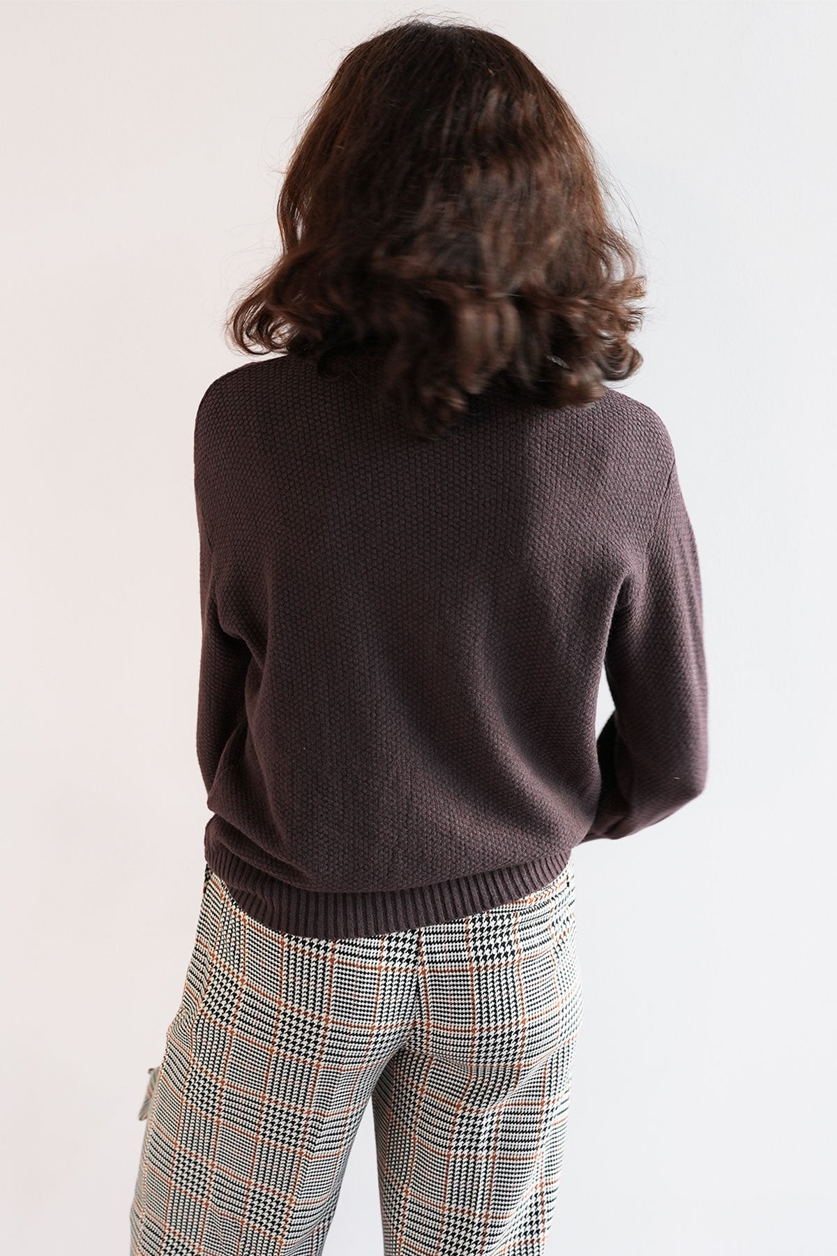 Pullover mit Ballonarm aus veganem Strick
