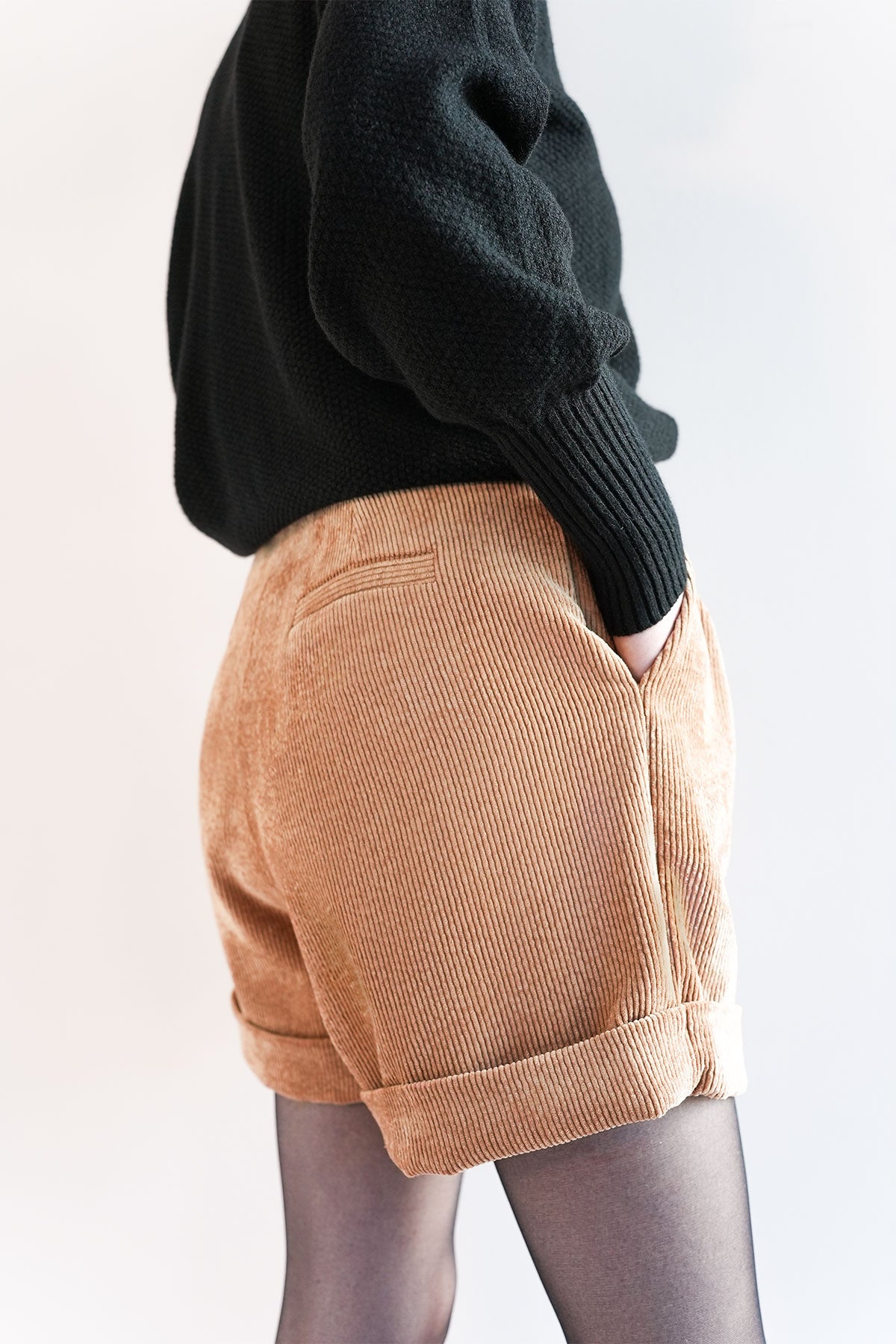 Pullover mit Ballonarm aus veganem Strick