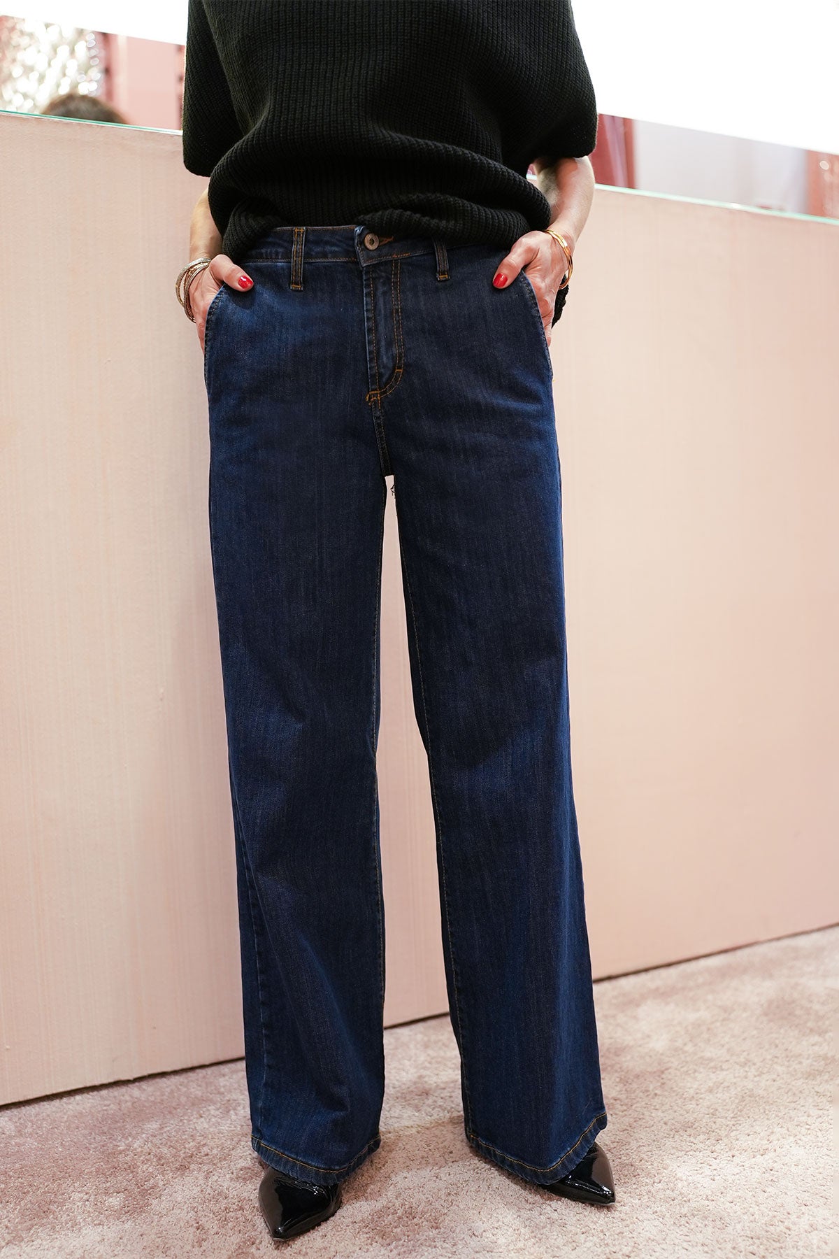 Hi-Rise Flare Jeans