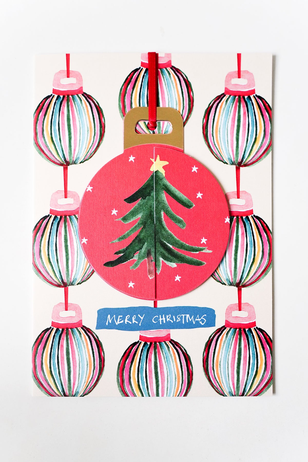 Weihnachtskarte Popup Kugel