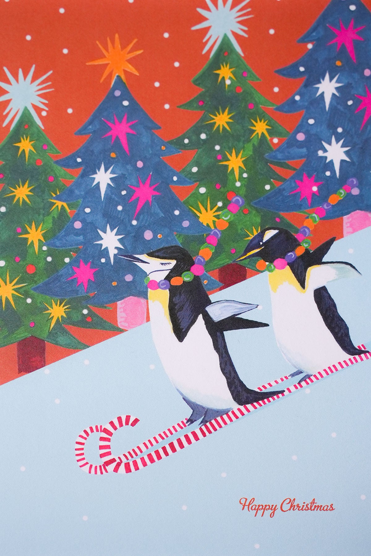 Weihnachtskarte Pinguine