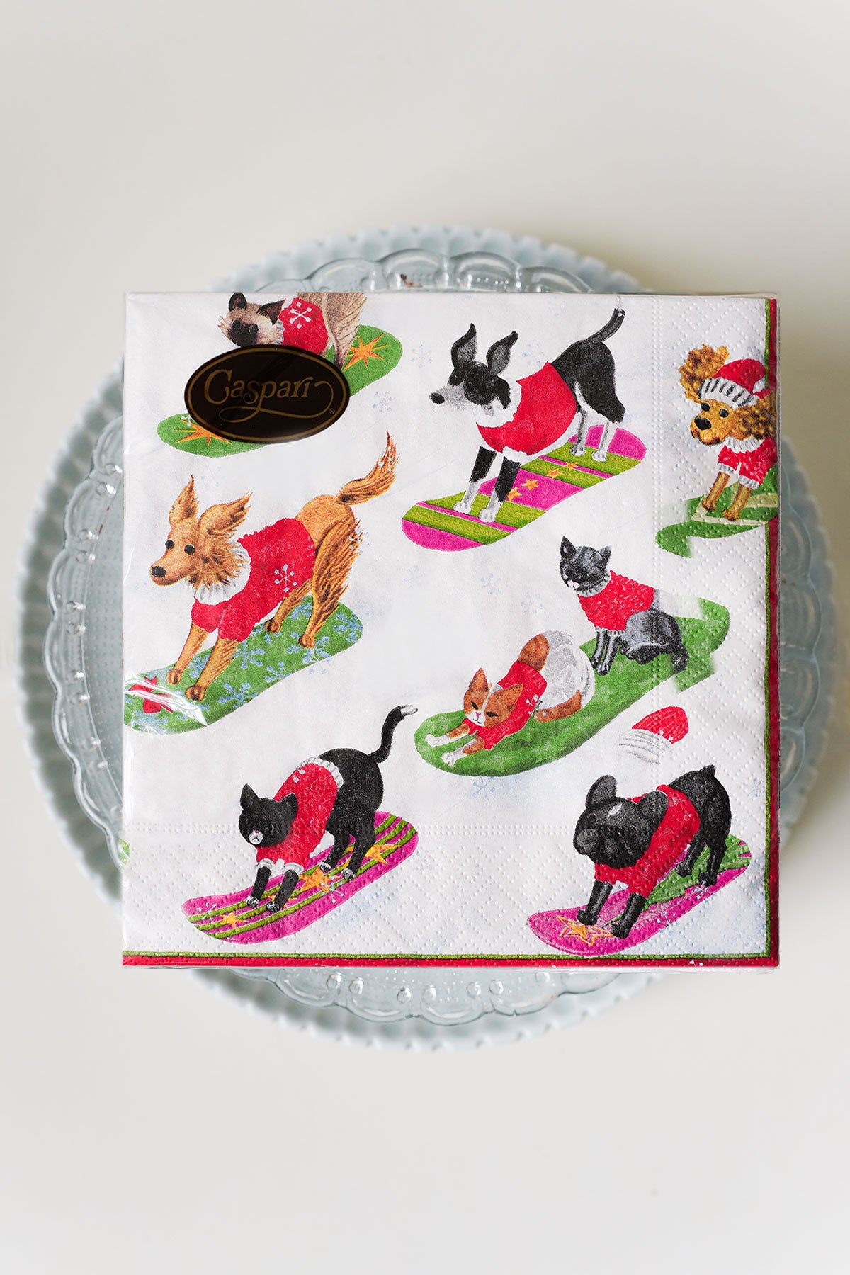Weihnachtsservietten Skater