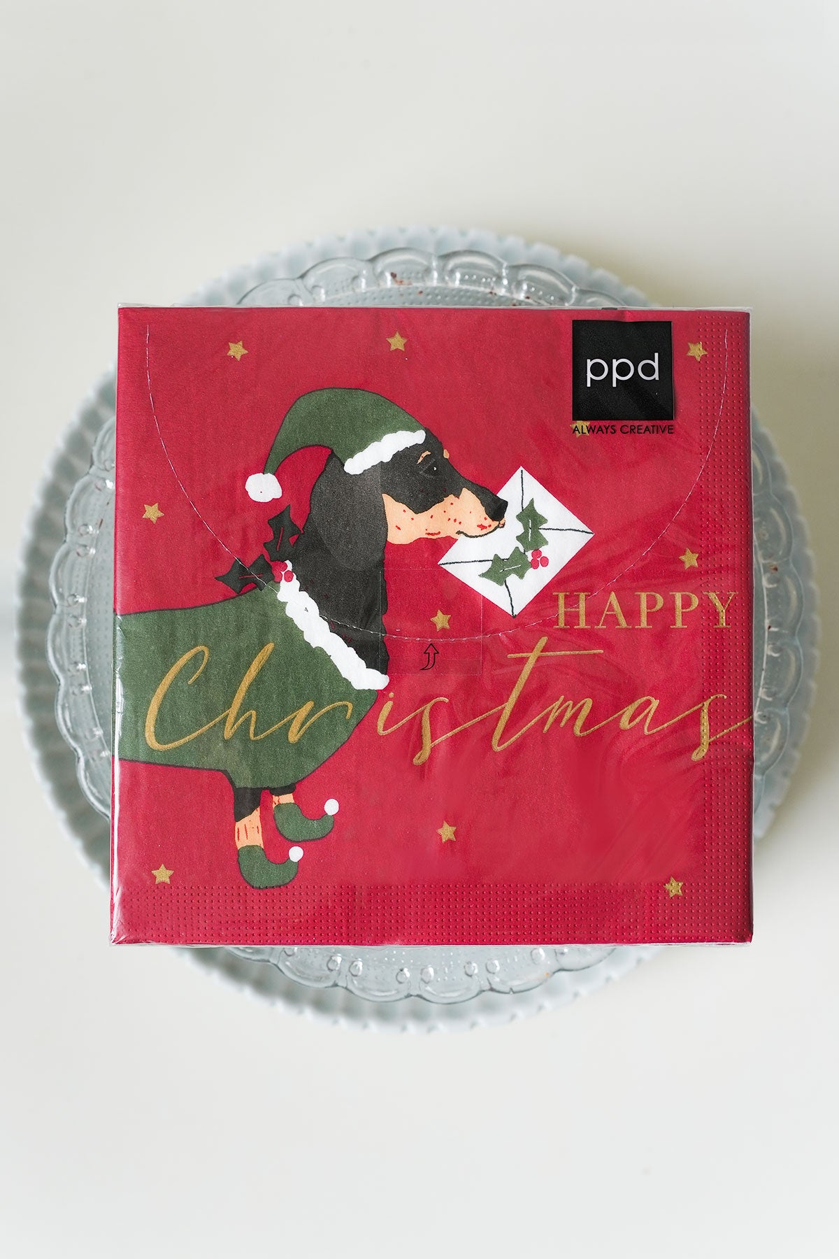 Weihnachtsservietten Dackel
