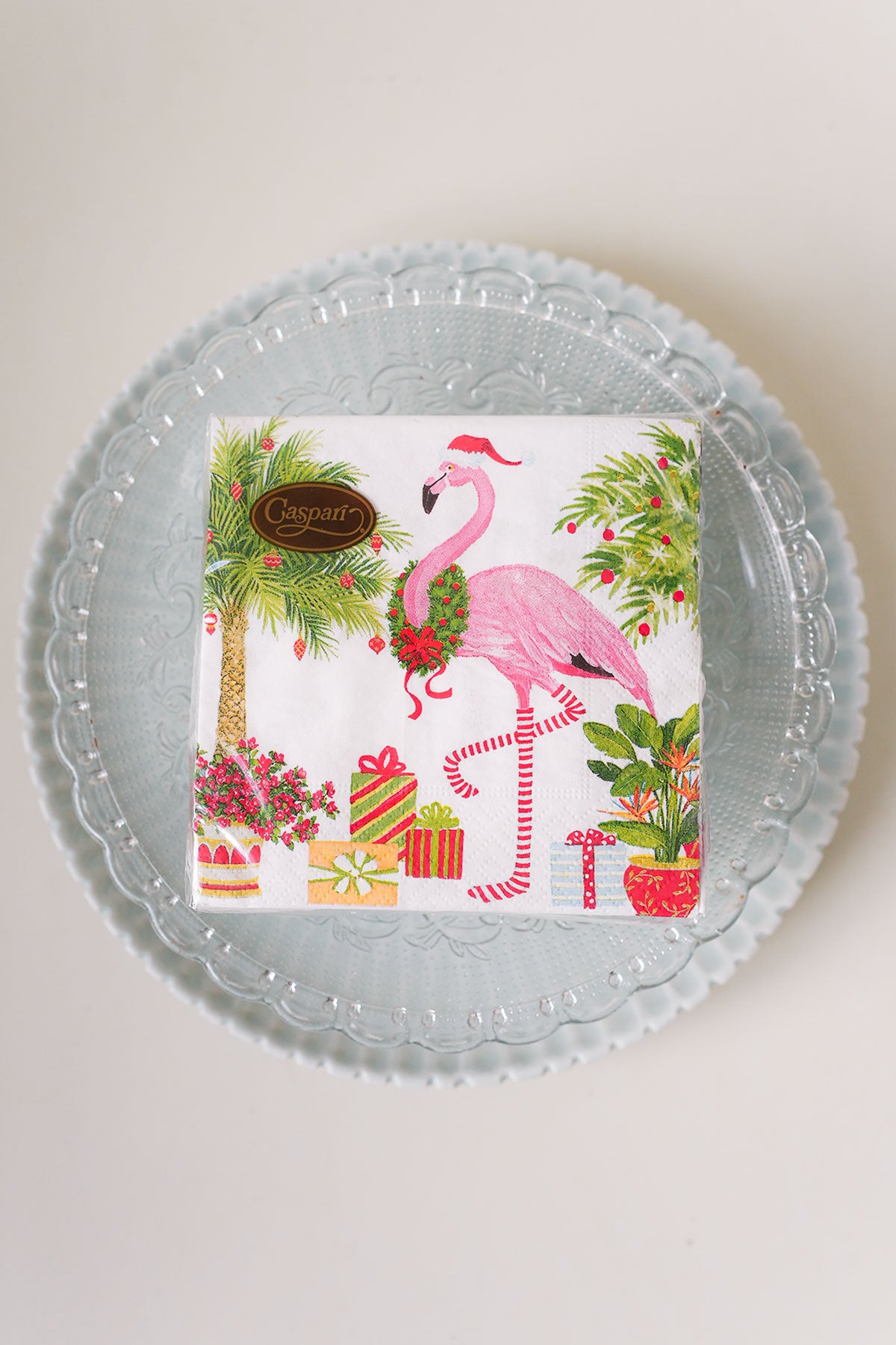 Weihnachtsservietten Cocktail Flamingo