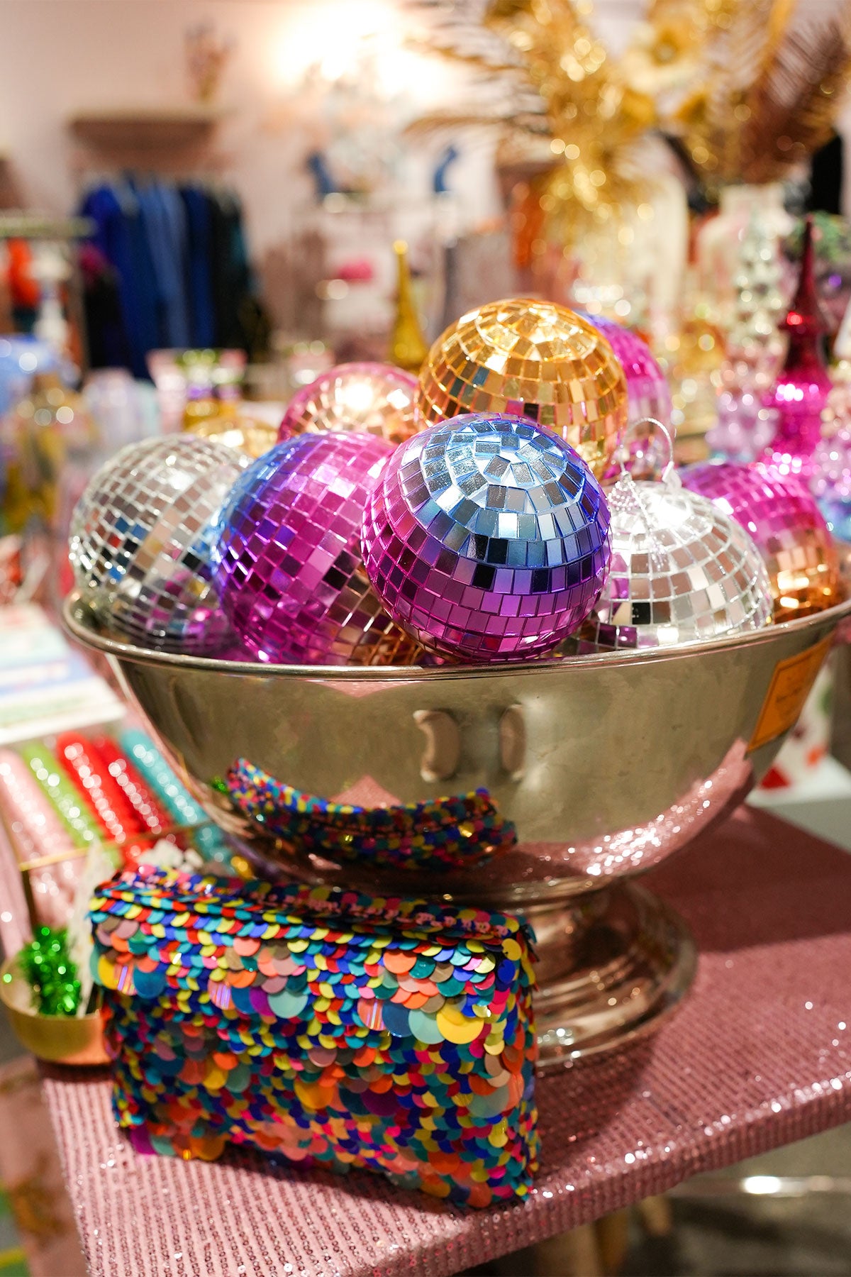 Christbaumanhänger Discokugel Multicolor