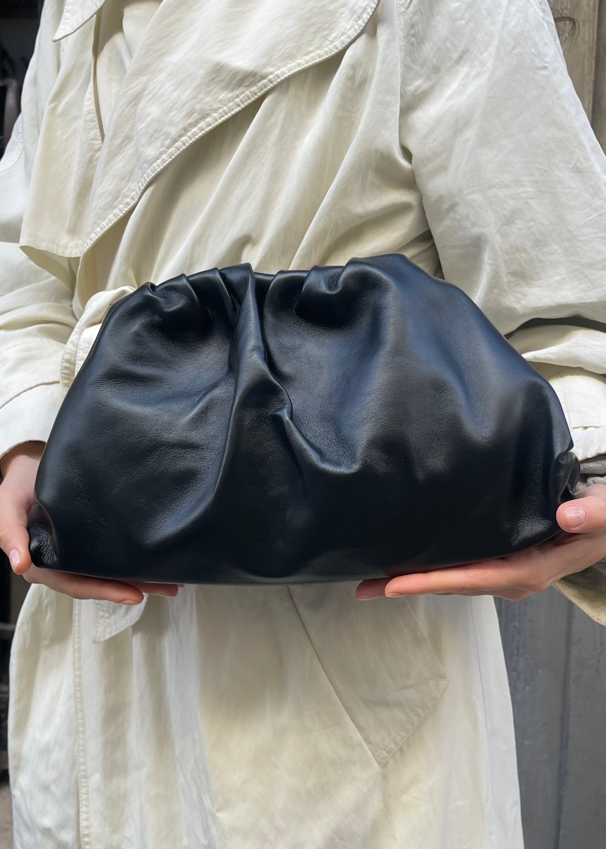 Clutch aus Leder &#39;Schwarz&#39;