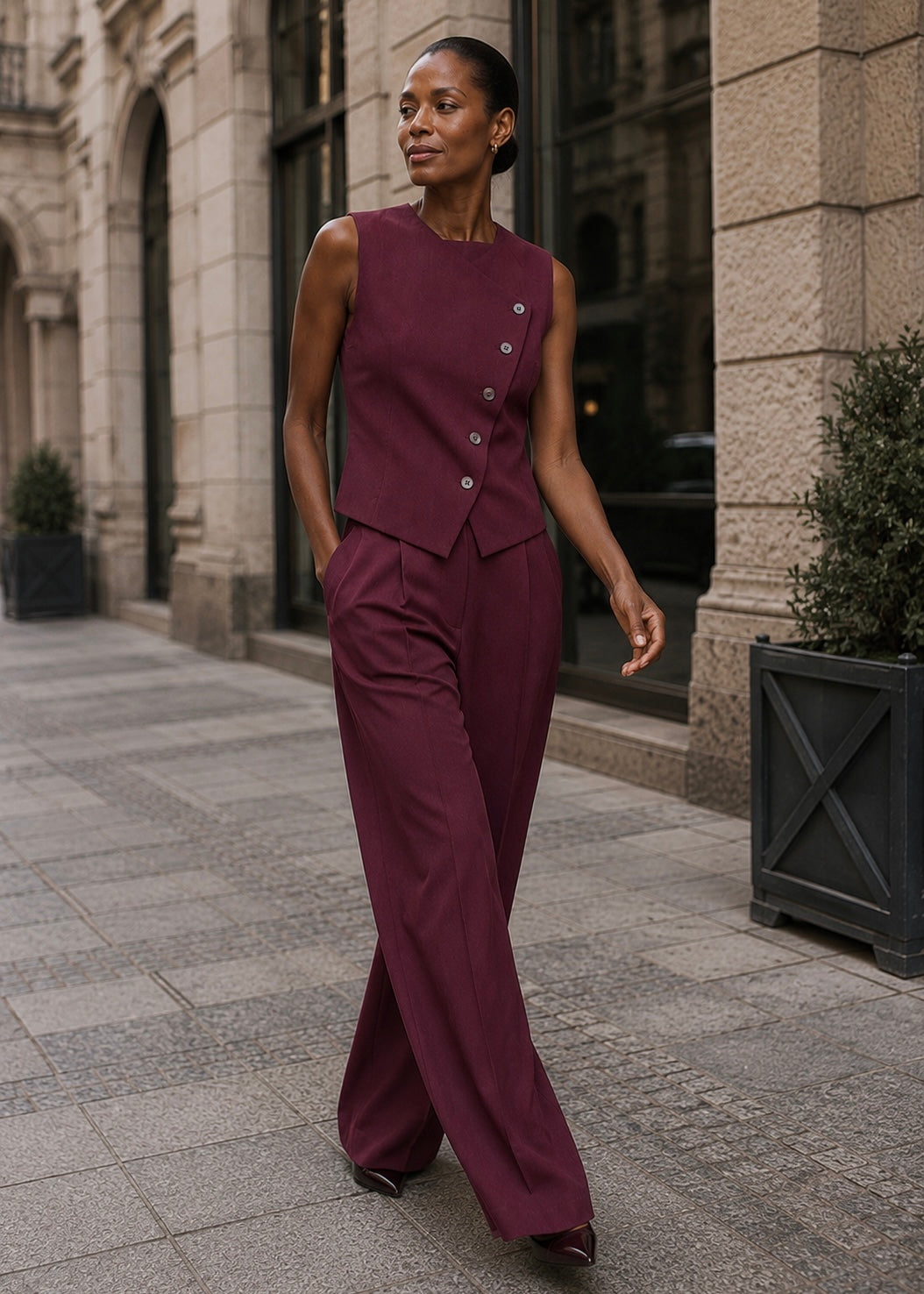 Weste 'Bordeaux'