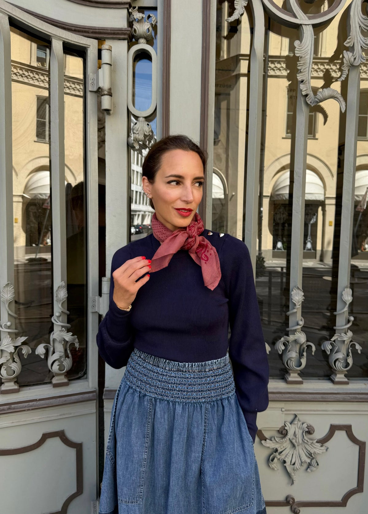 Tuch &#39;Sonne&#39; Bordeaux
