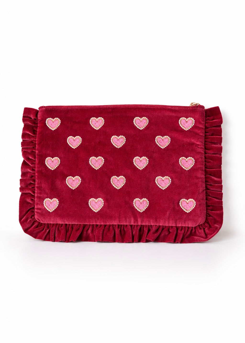 Kosmetik Clutch Samt 'Herz'