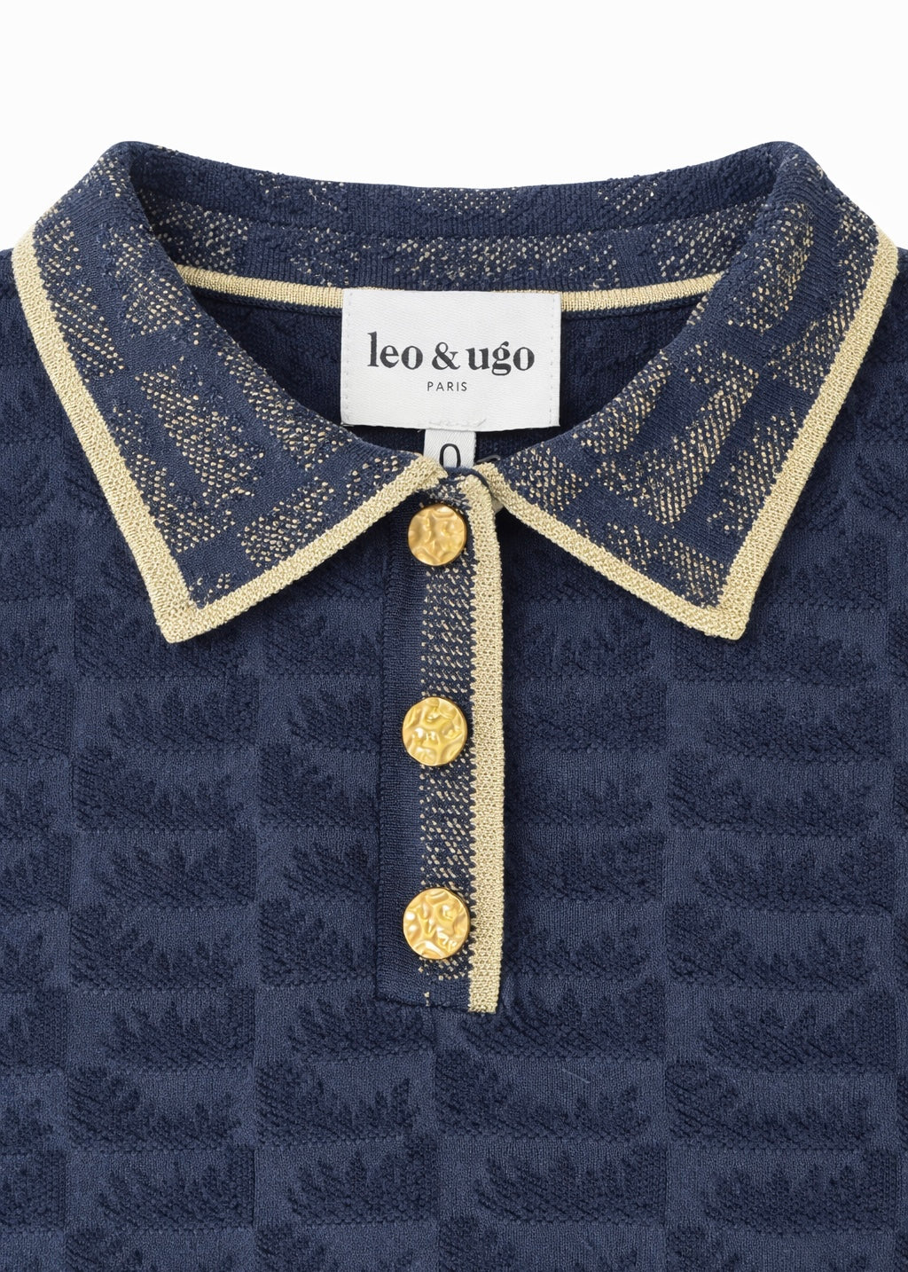 Strick-Poloshirt mit Lurex