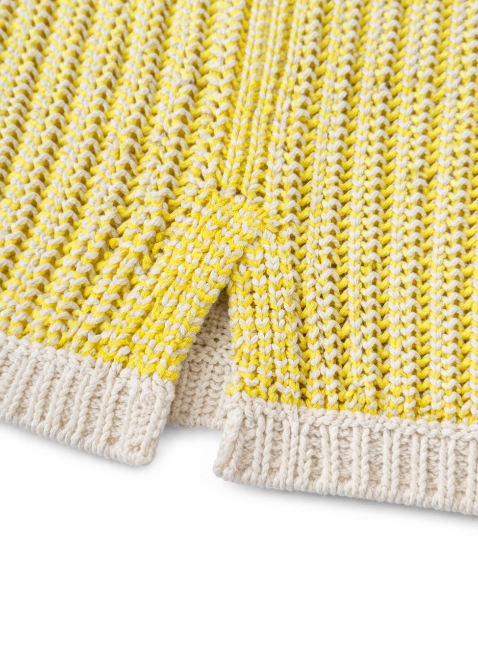 Kurzarm Strickpullover 'Gelb'