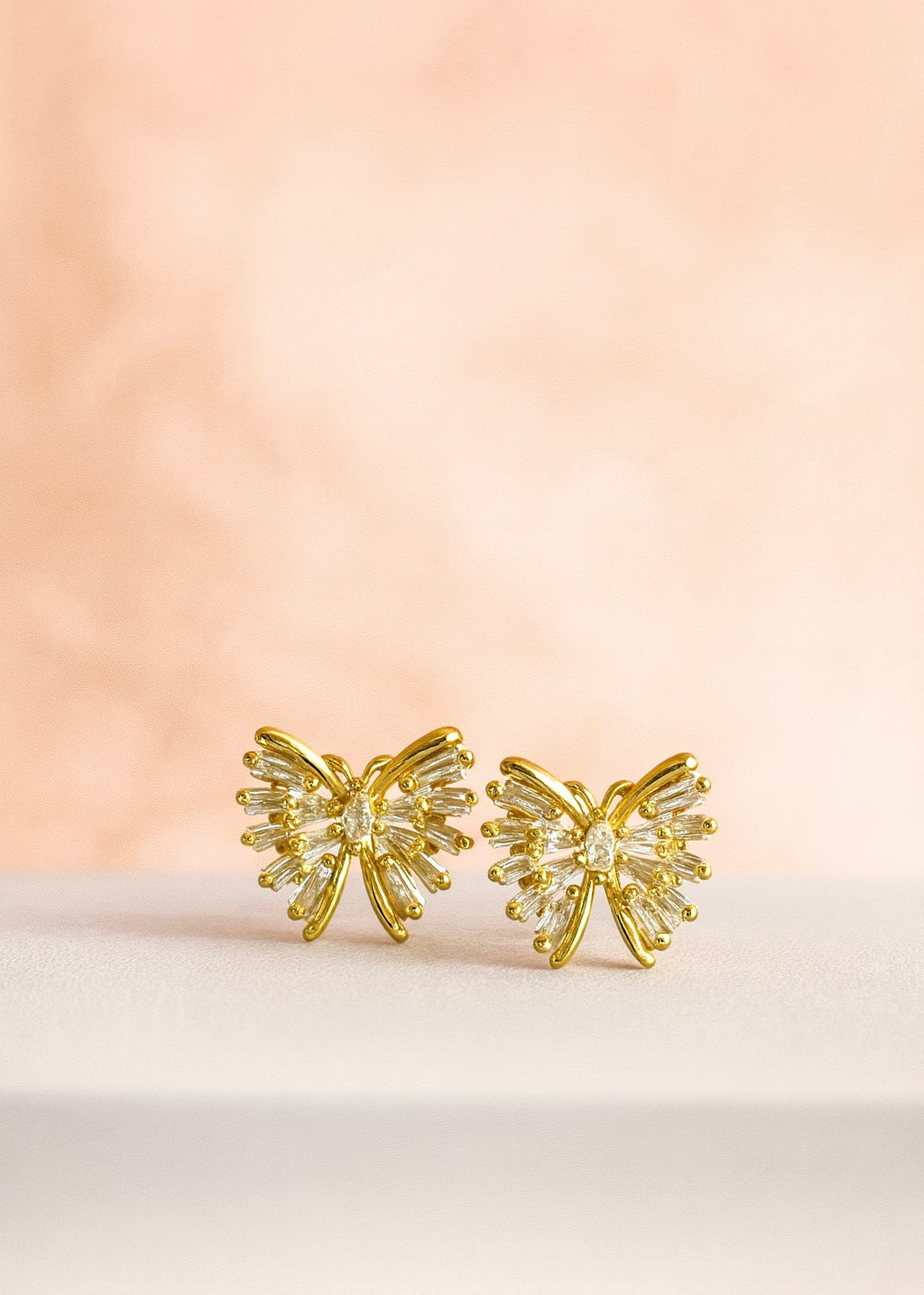 Ohrstecker mit Strass &#39;Schleife&#39;