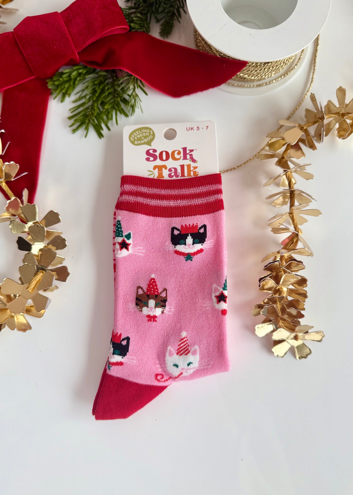 Socken 'Party Katzen rosa'
