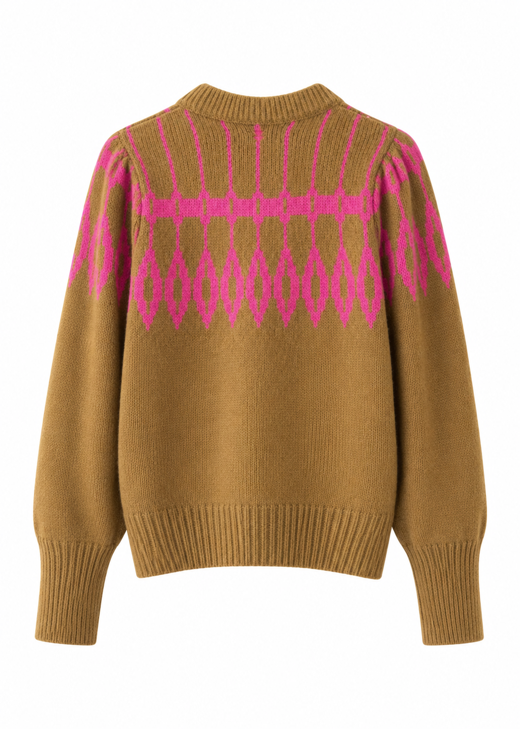 Strickpullover 'Olive-Fuchsia'