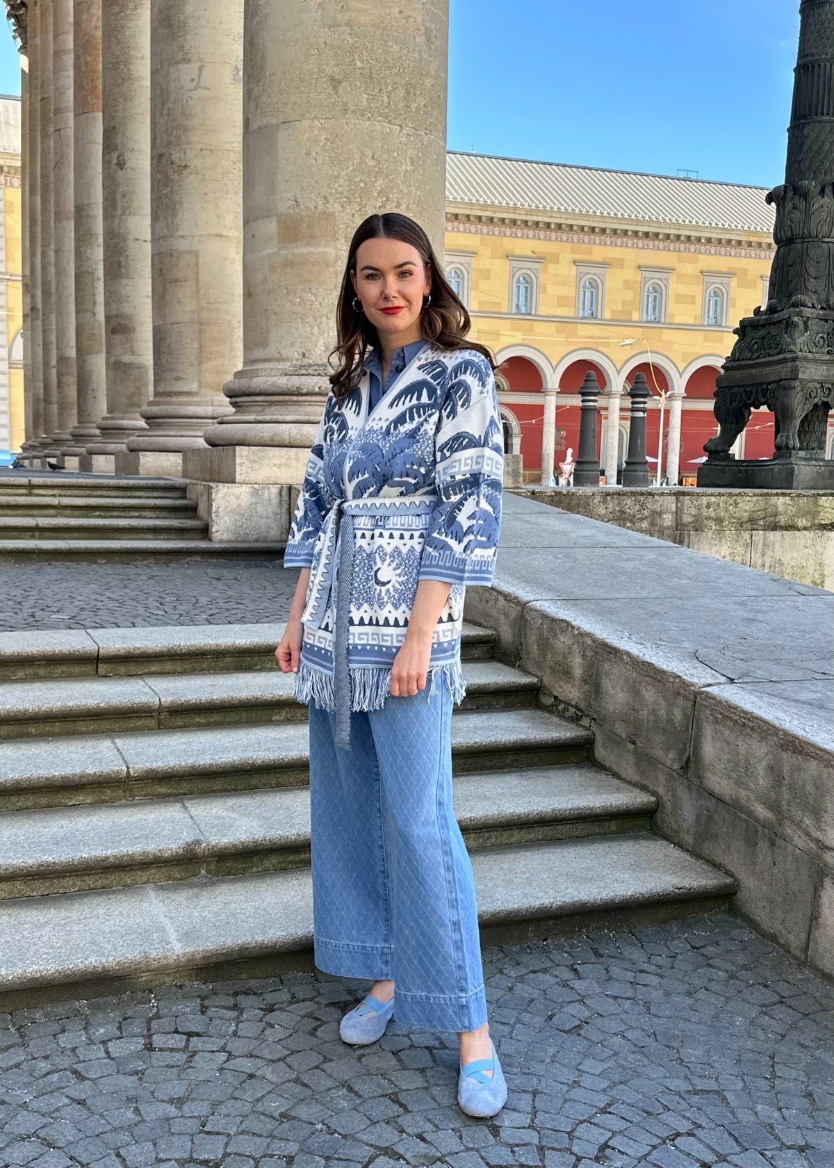 Strickjacke &#39;Palmen&#39;